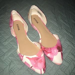 JustFab floral flats